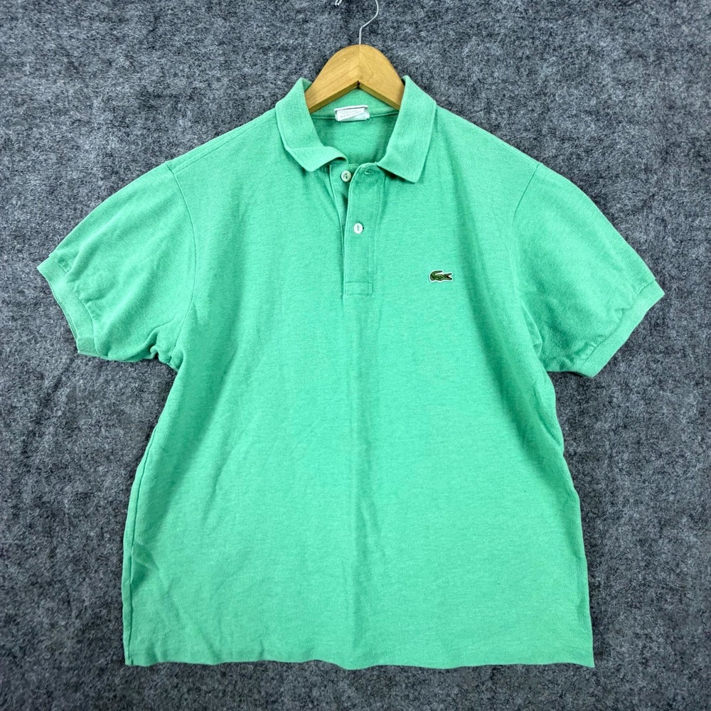 Lacoste Classic Fit L.12.12 Original Polo Shirt Mens 5 Green Logo Tennis Sports